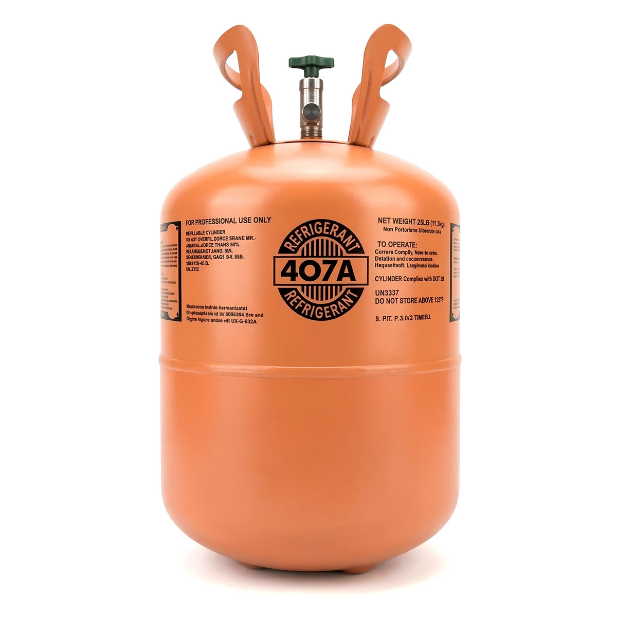 R407A 25lbs Refrigerant  100% Virgin New Factory Sealed Cylinder