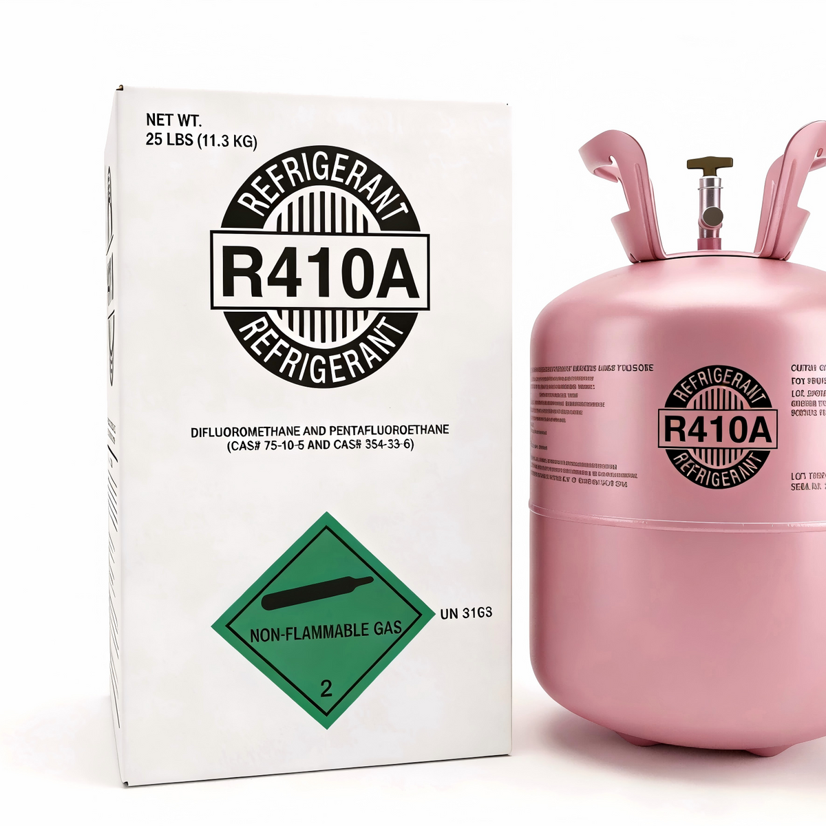 R410A 25lbs Refrigerant  100% Virgin New Factory Sealed Cylinder