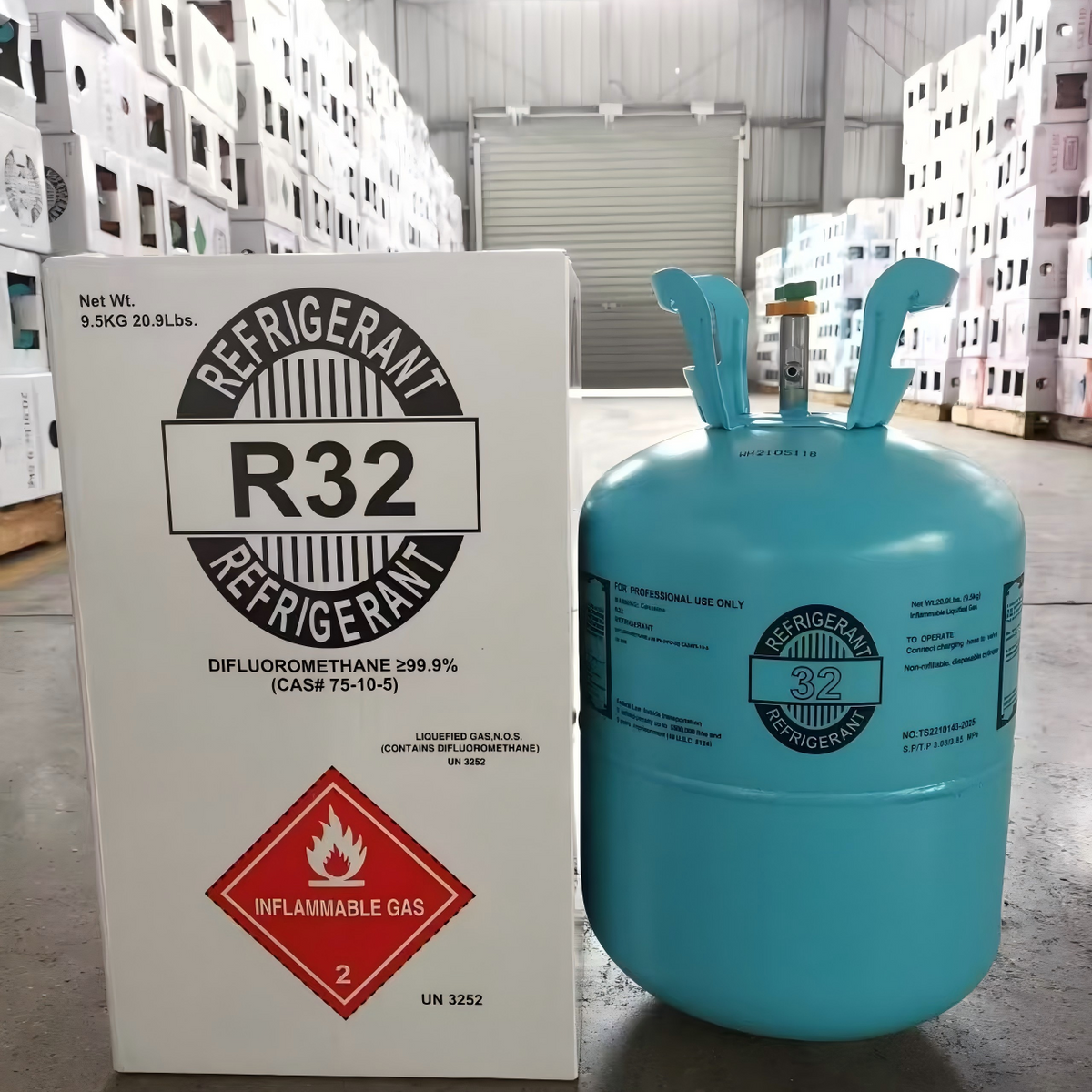 R32 20.91lbs Refrigerant  100% Virgin New Factory Sealed Cylinder