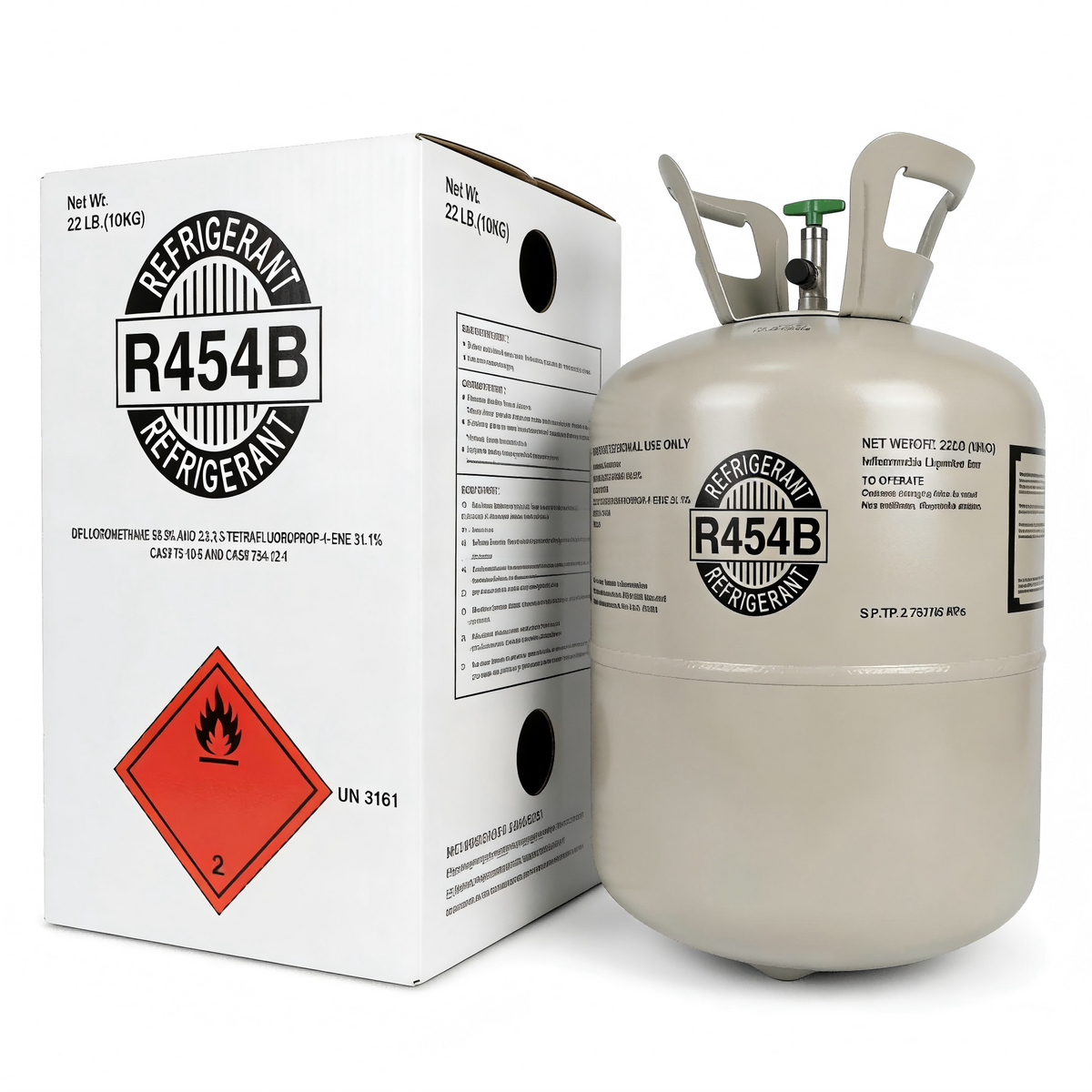 R454B 22lbs Refrigerant  100% Virgin New Factory Sealed Cylinder